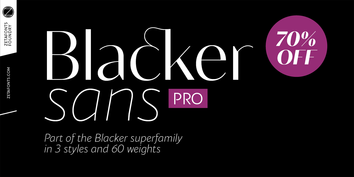 Example font Blacker Sans Text #16